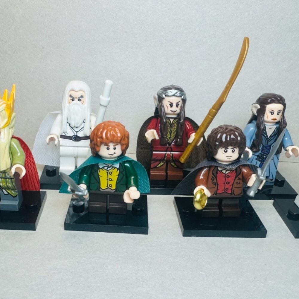 Custom Printed MOC Hobbit/ Lord of the Rings Elf, Hobbits, Humans Minifigures 8